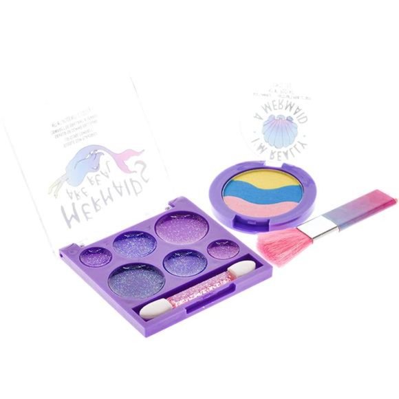 Girl Mermaid Vibes Makeup Set, 7 Pieces, Including Lip Gloss, Nail Polish - Picture 11 of 14